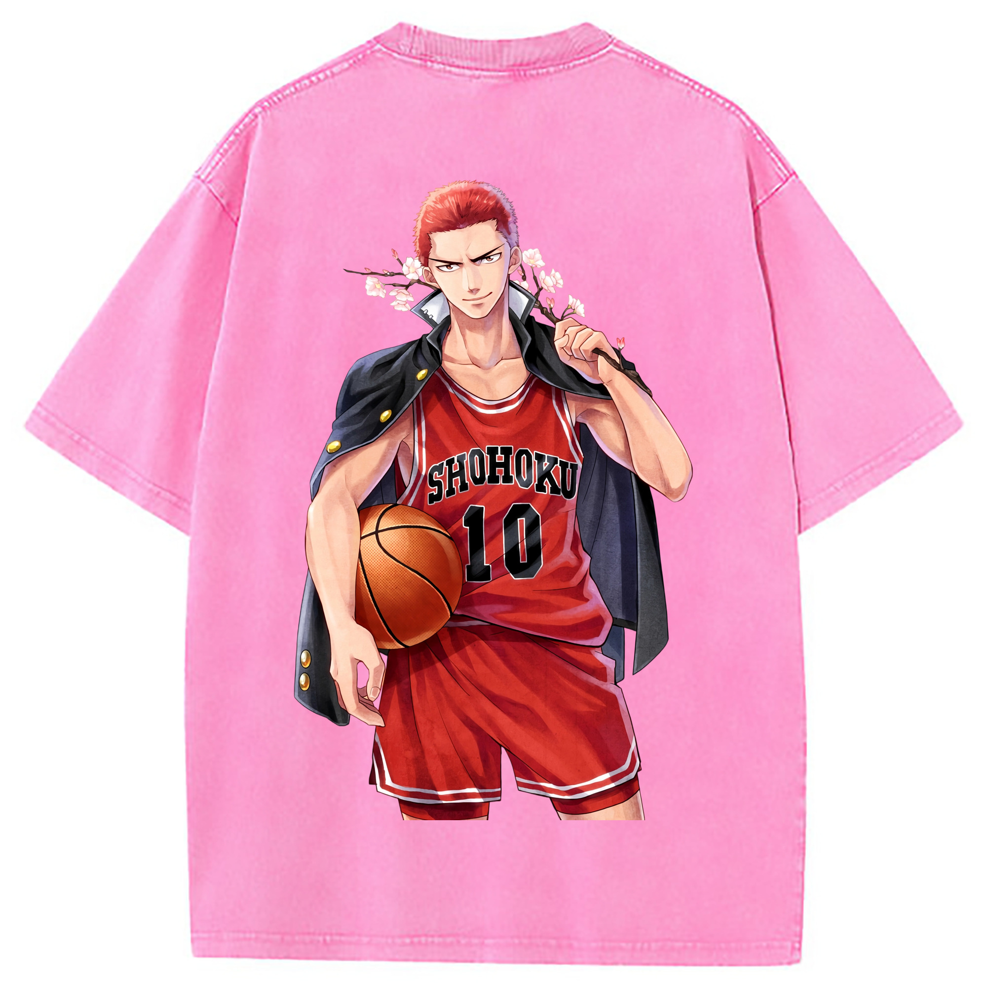 （画像用） SLAM DUNK／スラムダンク 綿100% ヴィンテージ風 半袖Tシャツ（背面プリント）